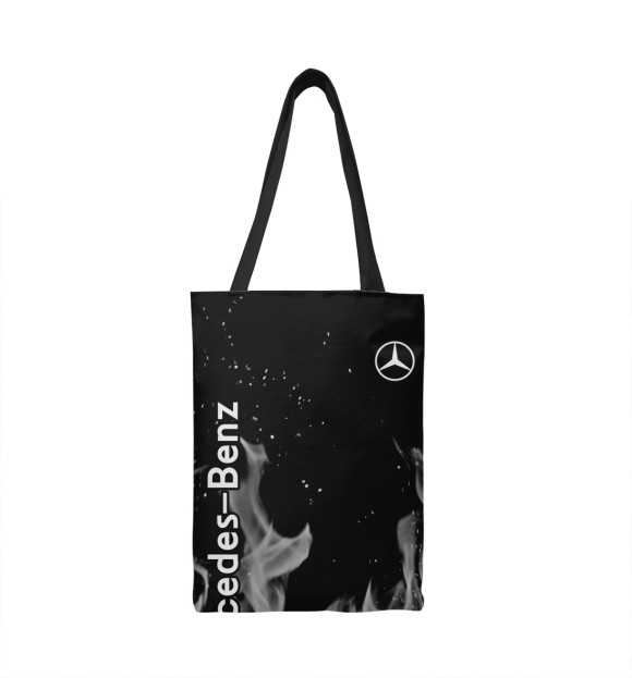 Сумка-шоппер с изображением Mercedes-Benz grey fire цвета 