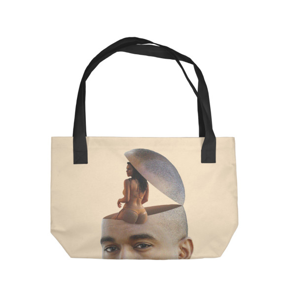 Пляжная сумка с изображением Любовь в голове цвета 
