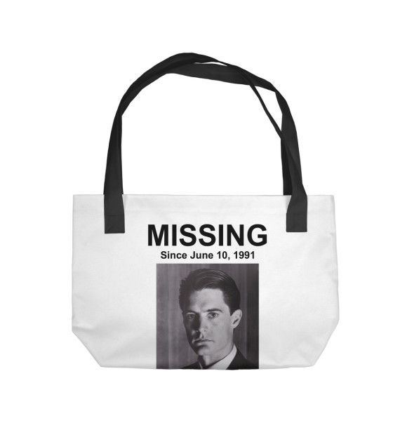 Пляжная сумка с изображением Agent Cooper Missing цвета 