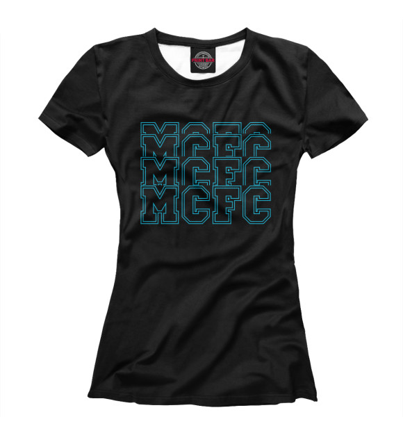 Женская футболка с изображением MCFC цвета Белый