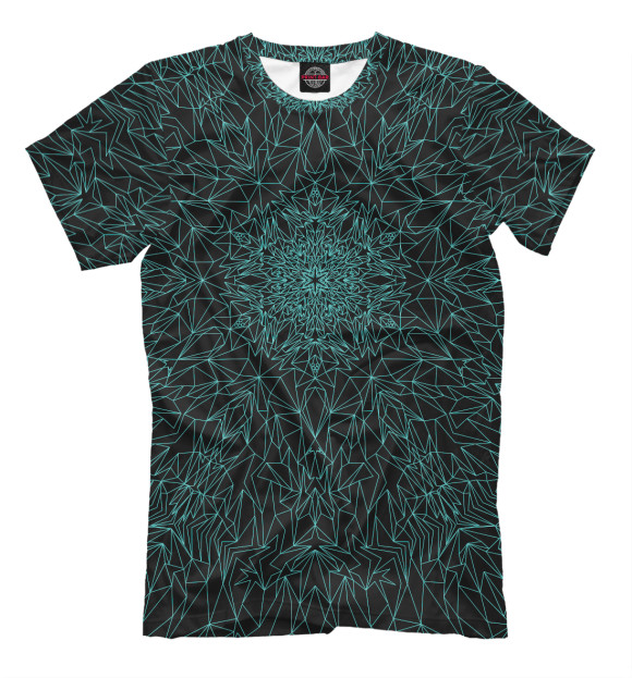 Мужская футболка с изображением Психоделическое солнце из Параллельной Вселенной цвета Черный