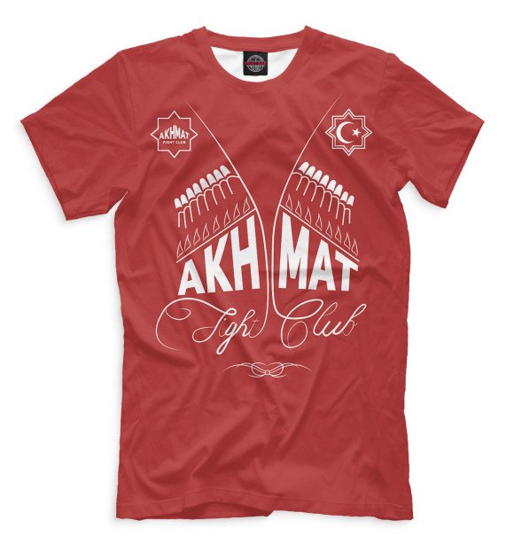 Мужская футболка с изображением Akhmat - Fight Club цвета Светло-коричневый