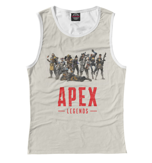 Майка для девочки с изображением Apex Legends персонажи цвета Белый