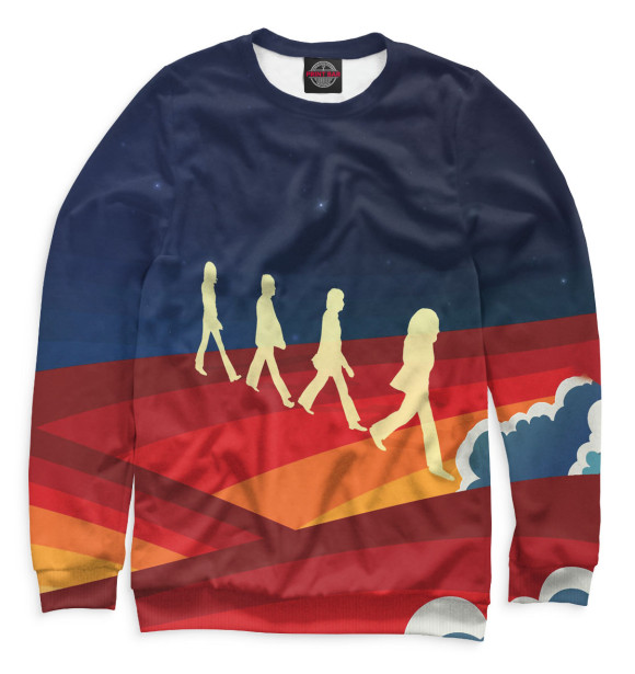 Свитшот для мальчиков с изображением The Beatles цвета Белый