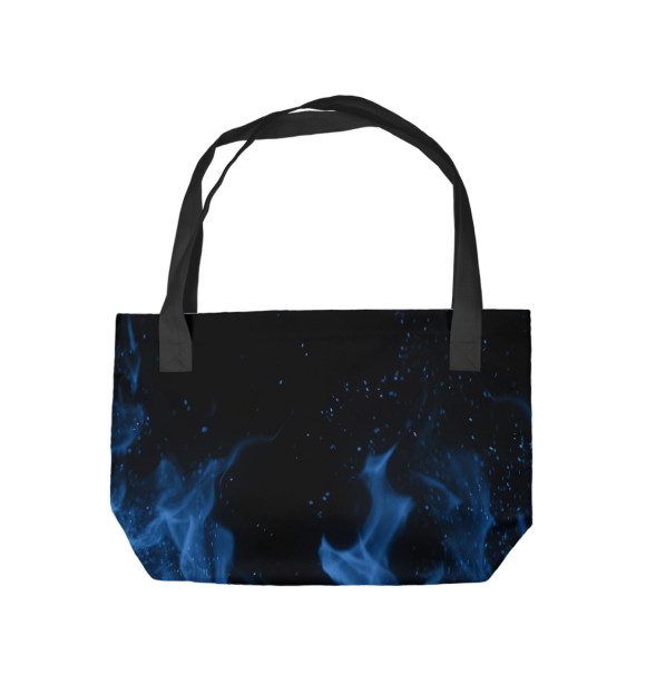 Пляжная сумка с изображением SAAB blue fire цвета 