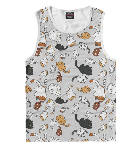 

Майки Print Bar, Белый, Беспечные Коты