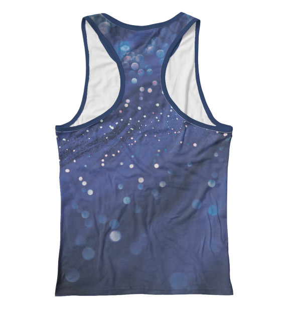 Женская майка-борцовка с изображением Синий жидкий мрамор цвета Белый