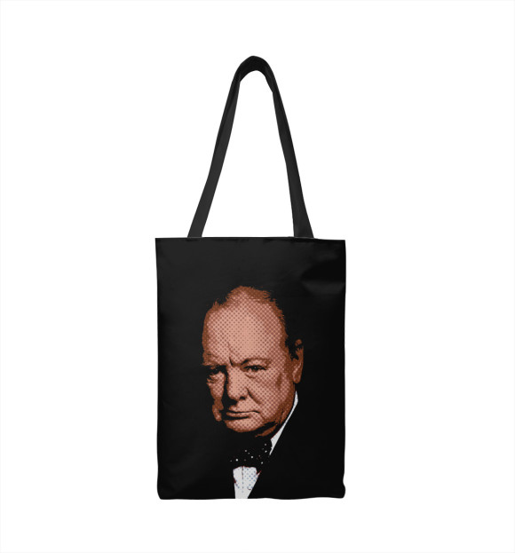 Сумка-шоппер с изображением Уинстон Черчиль цвета 