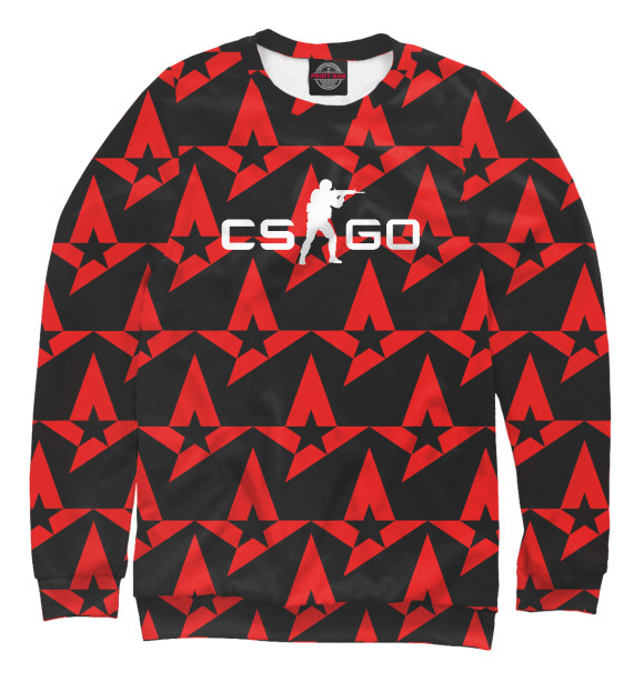 Женский свитшот с изображением Astralis counter strike 2018 цвета Белый