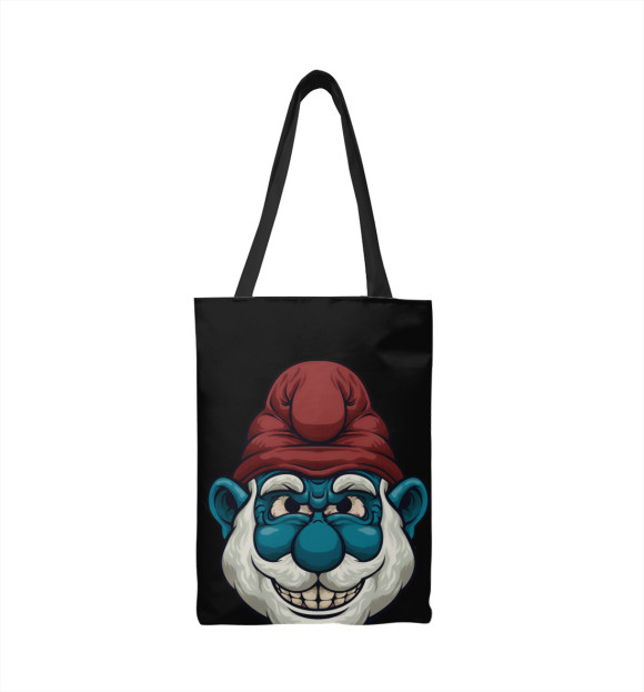 Сумка-шоппер с изображением Злой смурфик цвета 
