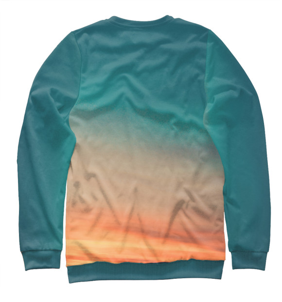 Мужской свитшот с изображением Закат цвета Белый