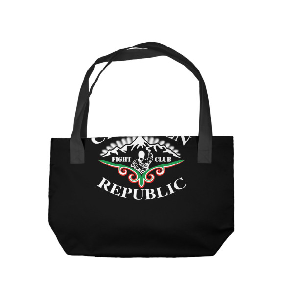 Пляжная сумка с притом Ахмат Сила цвета  Пляжная сумка с изображением Ахмат Сила цвета