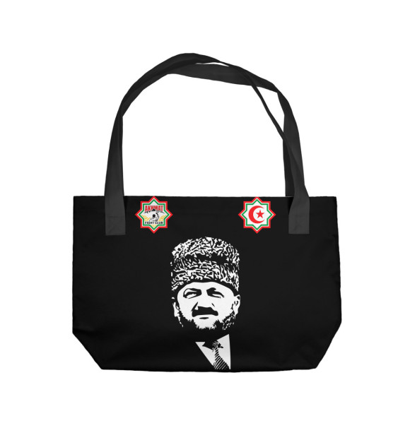 Пляжная сумка с притом Ахмат Сила цвета  Пляжная сумка с изображением Ахмат Сила цвета