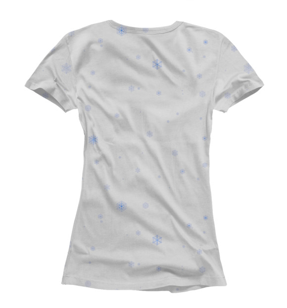 Женская футболка с изображением 3D Волк цвета Белый