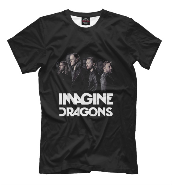 Футболка для мальчиков с изображением Imagine Dragons цвета Черный