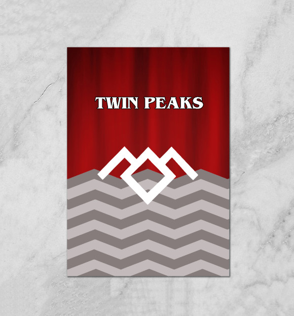 Плакат с изображением Twin Peaks цвета Белый
