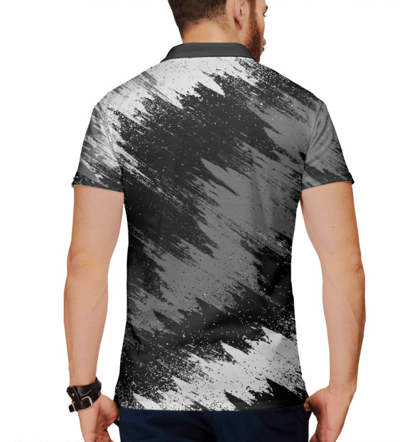 Мужское поло с изображением MAN цвета Белый