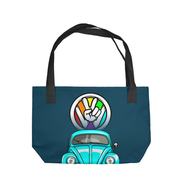 Пляжная сумка с изображением Vw жук цвета 