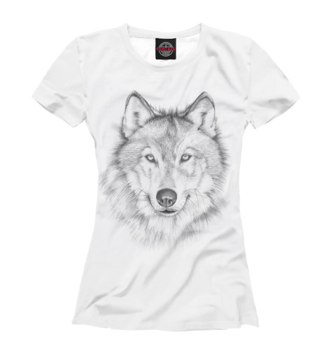 

Футболки Print Bar, Белый, Волк