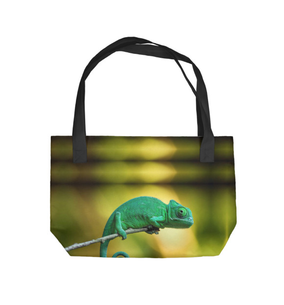 Пляжная сумка с изображением Хамелеон цвета 