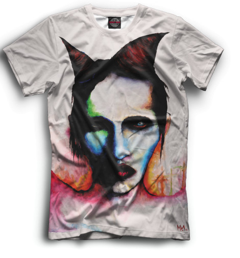 

Футболки Print Bar, Черный, Mаrilyn Manson