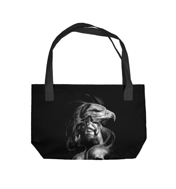 Пляжная сумка с изображением Темный воин цвета 