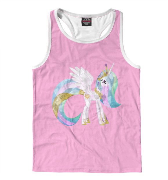 Мужская майка-борцовка с изображением Принцесса Селестия цвета Белый