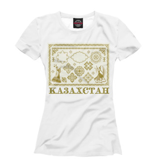 Женская футболка Казахстан
