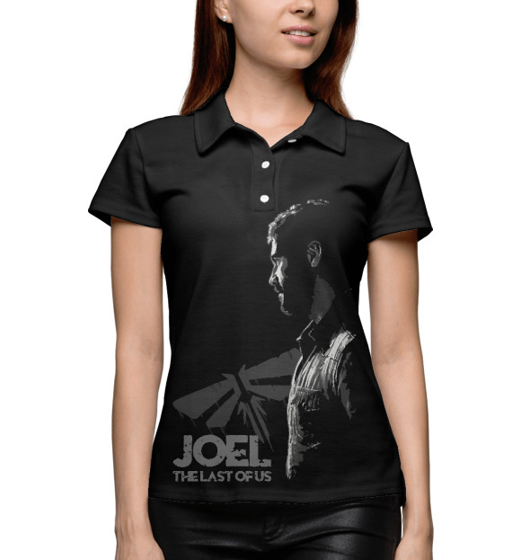 Женское поло с изображением Joel The last of us цвета Белый