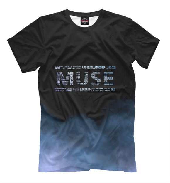 Мужская футболка с изображением Muse цвета Черный
