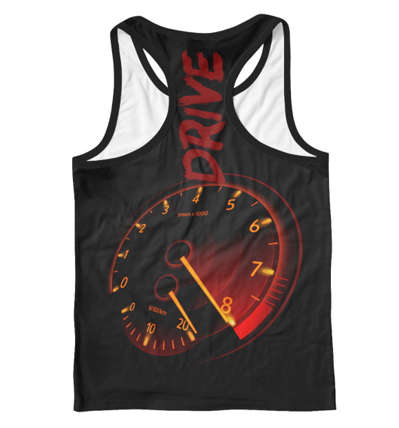 Мужская майка-борцовка с изображением Drive цвета Белый