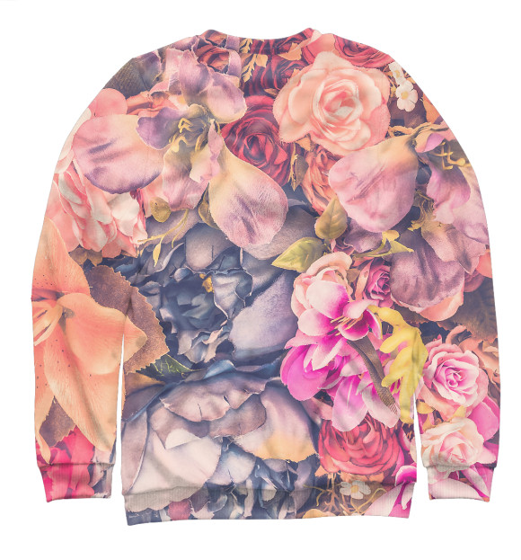 Свитшот для мальчиков с изображением Vintage Flower цвета Белый