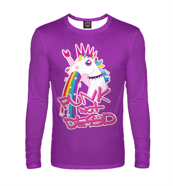 Мужской лонгслив с изображением Punk-n-pony цвета Белый