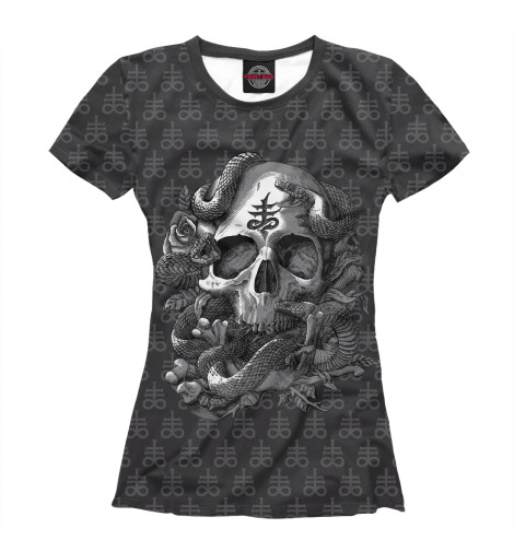 

Футболки Print Bar, Белый, Satan Skull