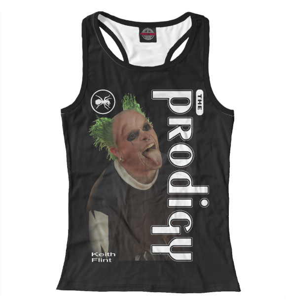 Женская майка-борцовка с изображением The Prodigy Keith Flint цвета Белый