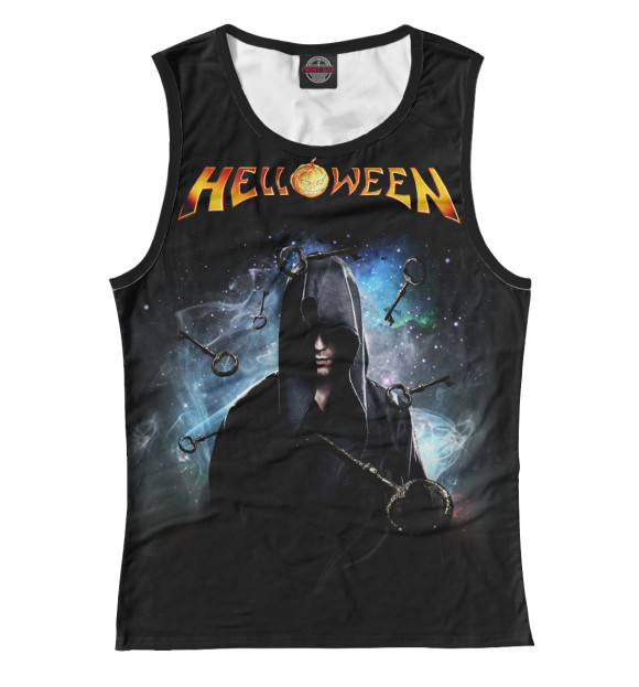 Женская майка с изображением Helloween цвета Белый