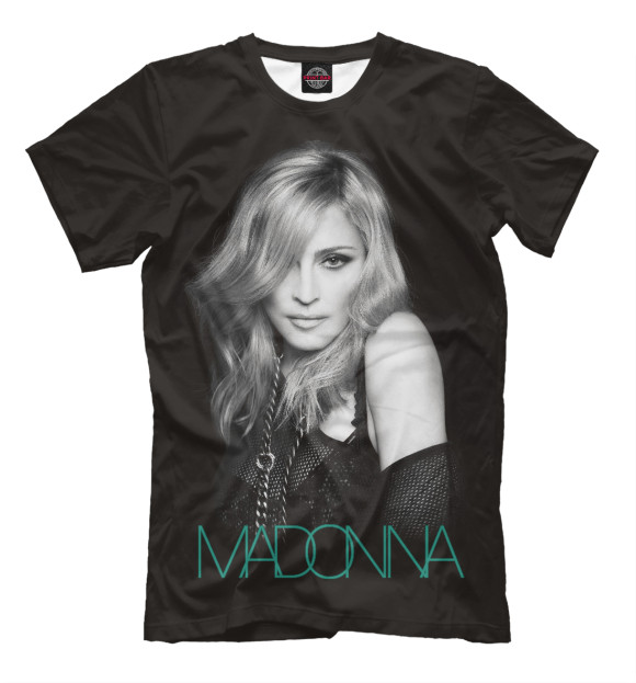 Мужская футболка с изображением Madonna цвета Черный