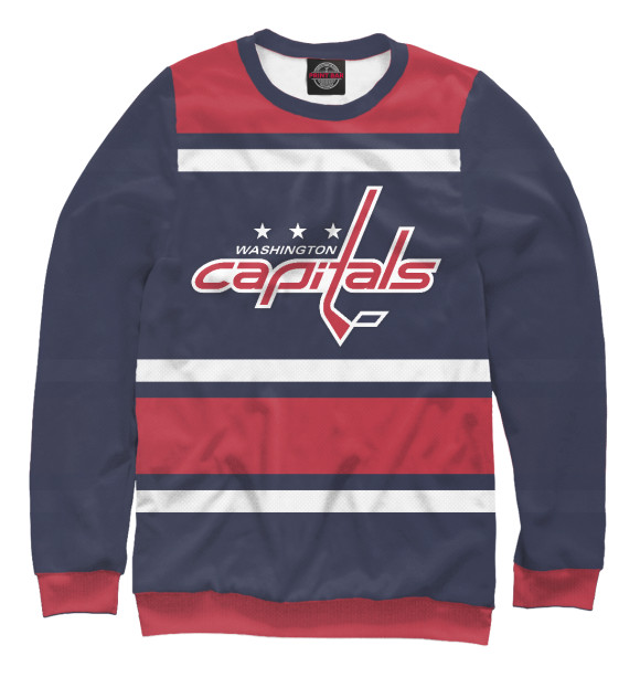 Женский свитшот с изображением Washington Capitals цвета Белый