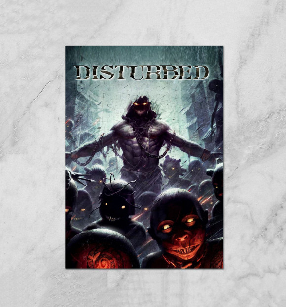 Плакат с изображением Disturbed цвета Белый