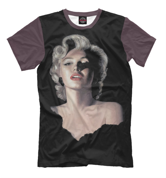 Мужская футболка с изображением Luscious Marilyn цвета Белый