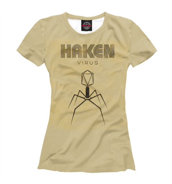 Женская футболка с изображением Haken цвета Белый