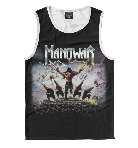 Майка для мальчика с изображением Manowar цвета Белый