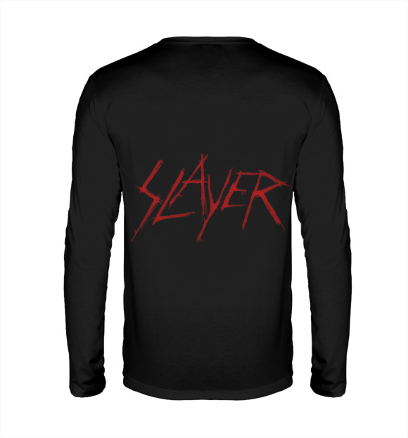 Мужской лонгслив с изображением Slayer цвета Белый