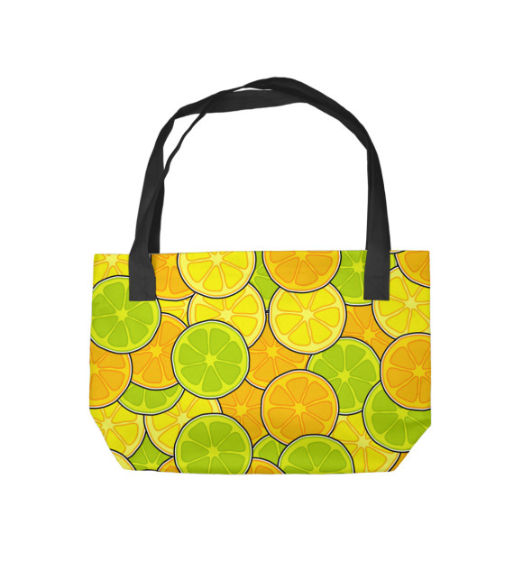 Пляжная сумка с изображением Лимоны цвета 