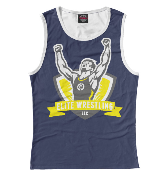 Женская майка с изображением Wrestling цвета Белый