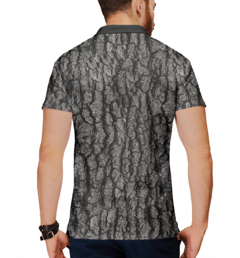 

Поло Print Bar, Белый, Кора дуба