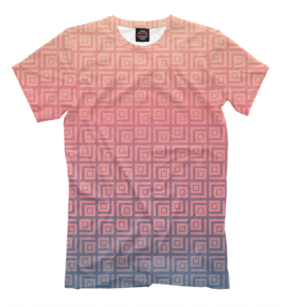 Мужская футболка с изображением Абстракция Градиент Текстура цвета Молочно-белый