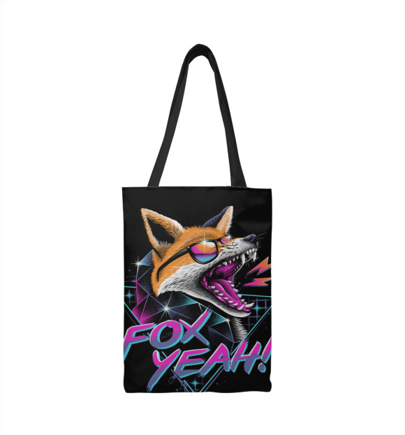 Сумка-шоппер с изображением Fox Yeah! цвета 