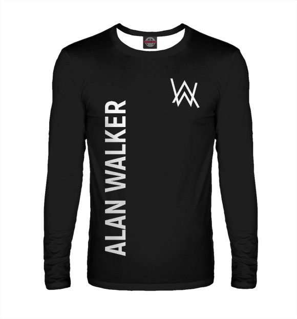 Мужской лонгслив с изображением Alan Walker цвета Белый