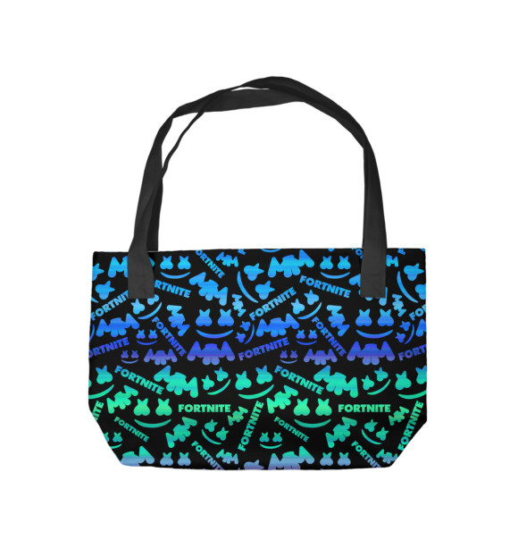 Пляжная сумка с изображением Fortnite - Marshmello цвета 